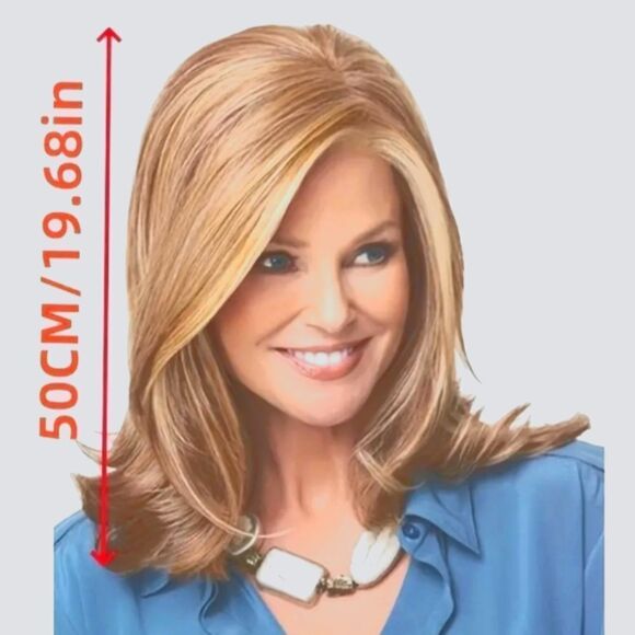 Fashion blond synthetic wig approx 20 inch long. New in bag. Cosplay etc. - Picture 3 of 9